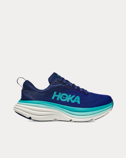 HOKA Bondi 8 Bellwether Blue / Evening Sky Running Shoes - 1