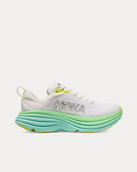 HOKA Women's Bondi 8 Blanc De Blanc / Sunlit Ocean Running Shoes