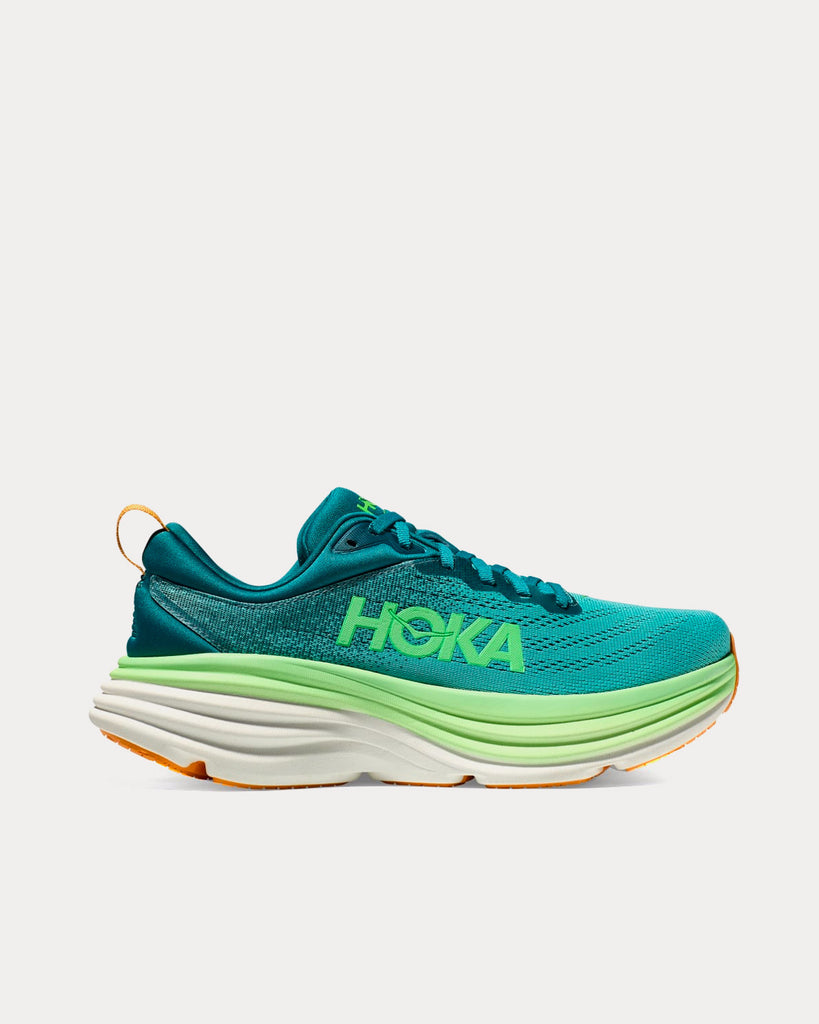 Hoka Bondi 8 Deep Lagoon / Ocean Mist Running Shoes - Sneak in Peace