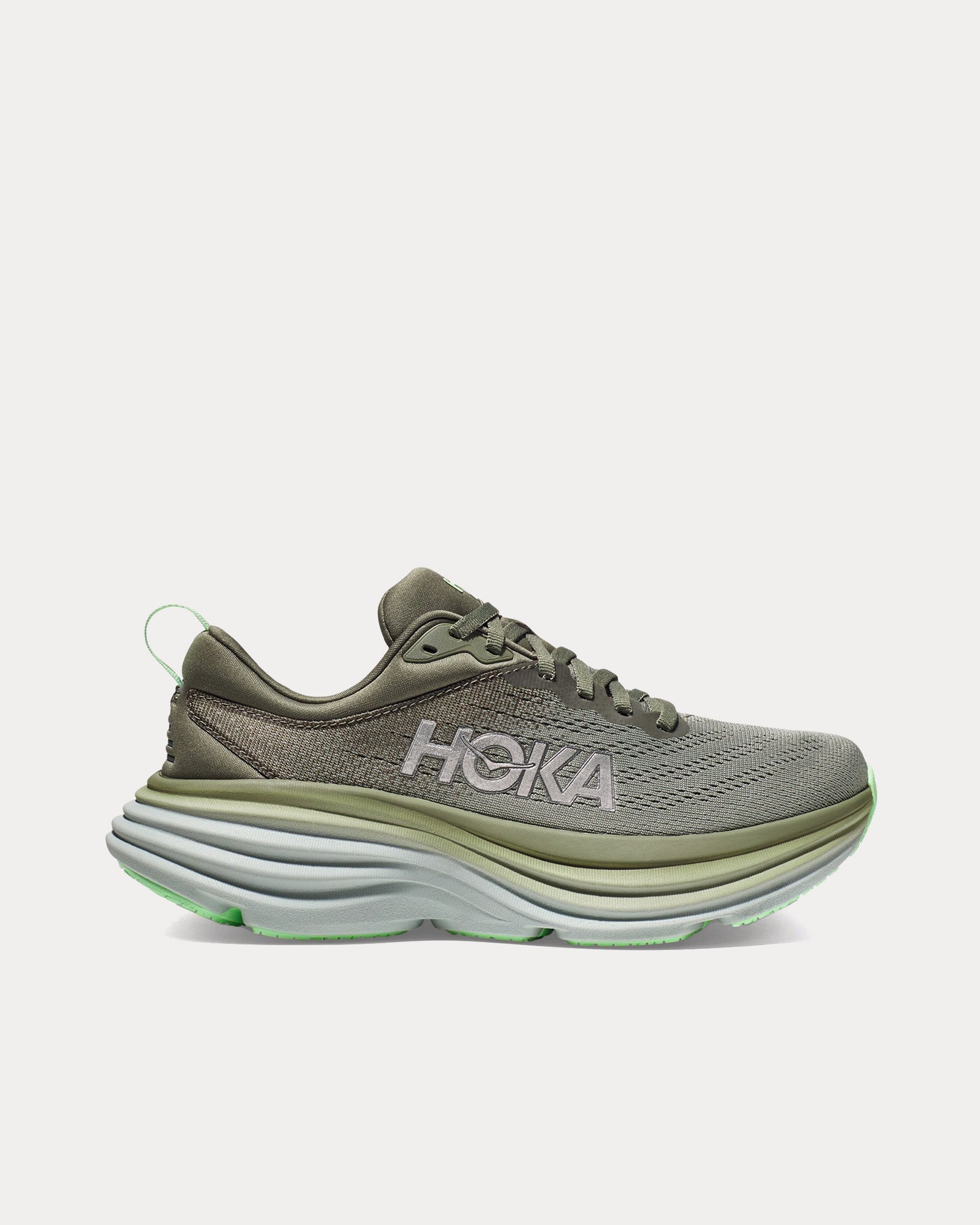 Hoka - Bondi 8 Olive Haze / Mercury Running Shoes