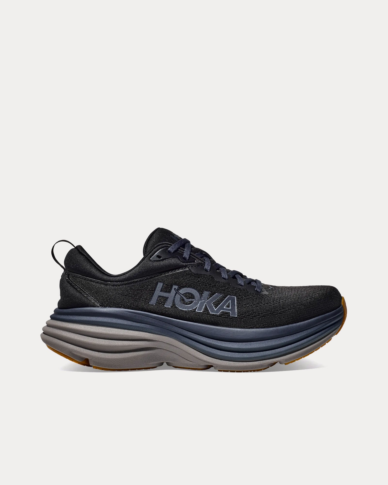 HOKA Men's Bondi 8 Black / Iron Ore Running Shoes