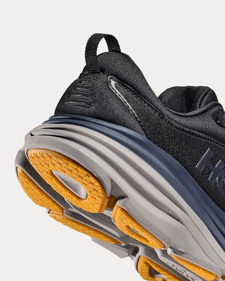 HOKA Bondi 8 Black / Iron Ore Running Shoes - 4
