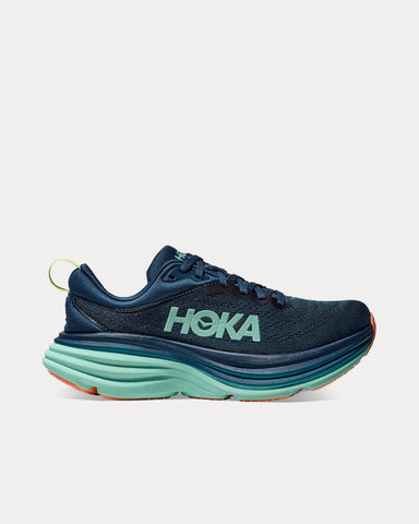 HOKA Bondi 8 Midnight / Seafoam Running Shoes