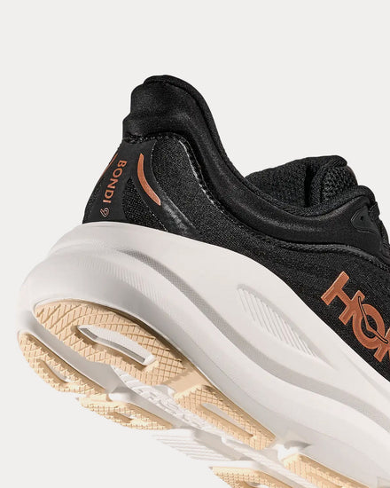 HOKA Bondi 9 Black / Rose Gold Running Shoes - 4