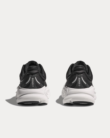 HOKA Bondi 9 Black / White Running Shoes - 3
