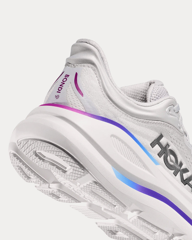 HOKA Bondi 9 Cosmic Grey / White Running Shoes - 4