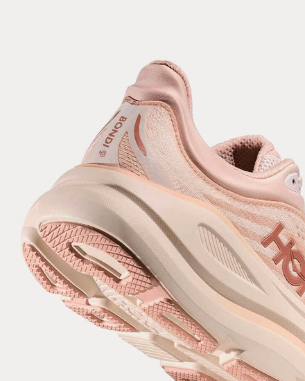 HOKA Bondi 9 Rose Latte / Rose Cream Running Shoes - 5