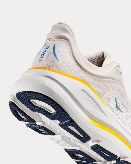 HOKA Bondi 9 White / Grout Running Shoes - 5