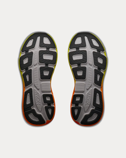 HOKA Bondi 9 White / Neon Tangerine Running Shoes - 4