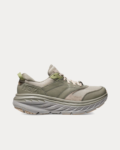 Hoka Bondi L Barley / Oat Milk Running Shoes