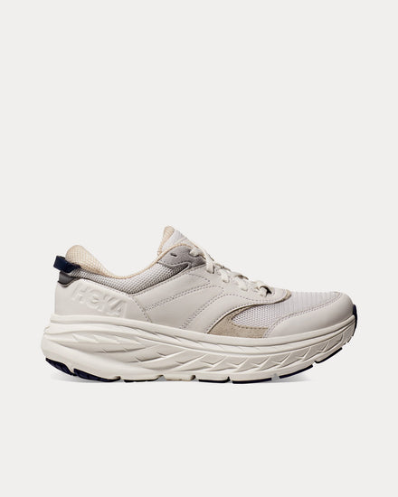 HOKA Bondi L White / Bellwether Blue Running Shoes - 1