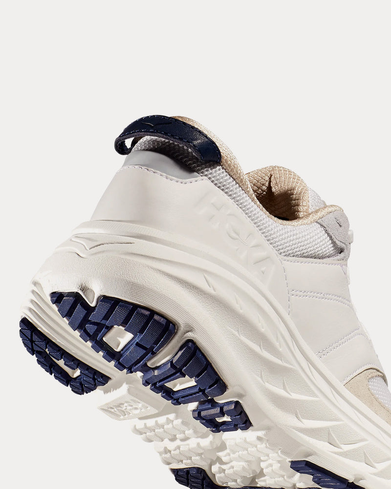 Hoka Bondi L White / Bellwether Blue Running Shoes - 3