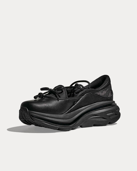 HOKA Bondi Mary Jane Black / Black Slip On Sneakers - 3