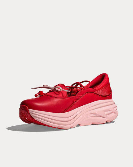 HOKA Bondi Mary Jane Cerise / Rose Tea Slip On Sneakers - 3