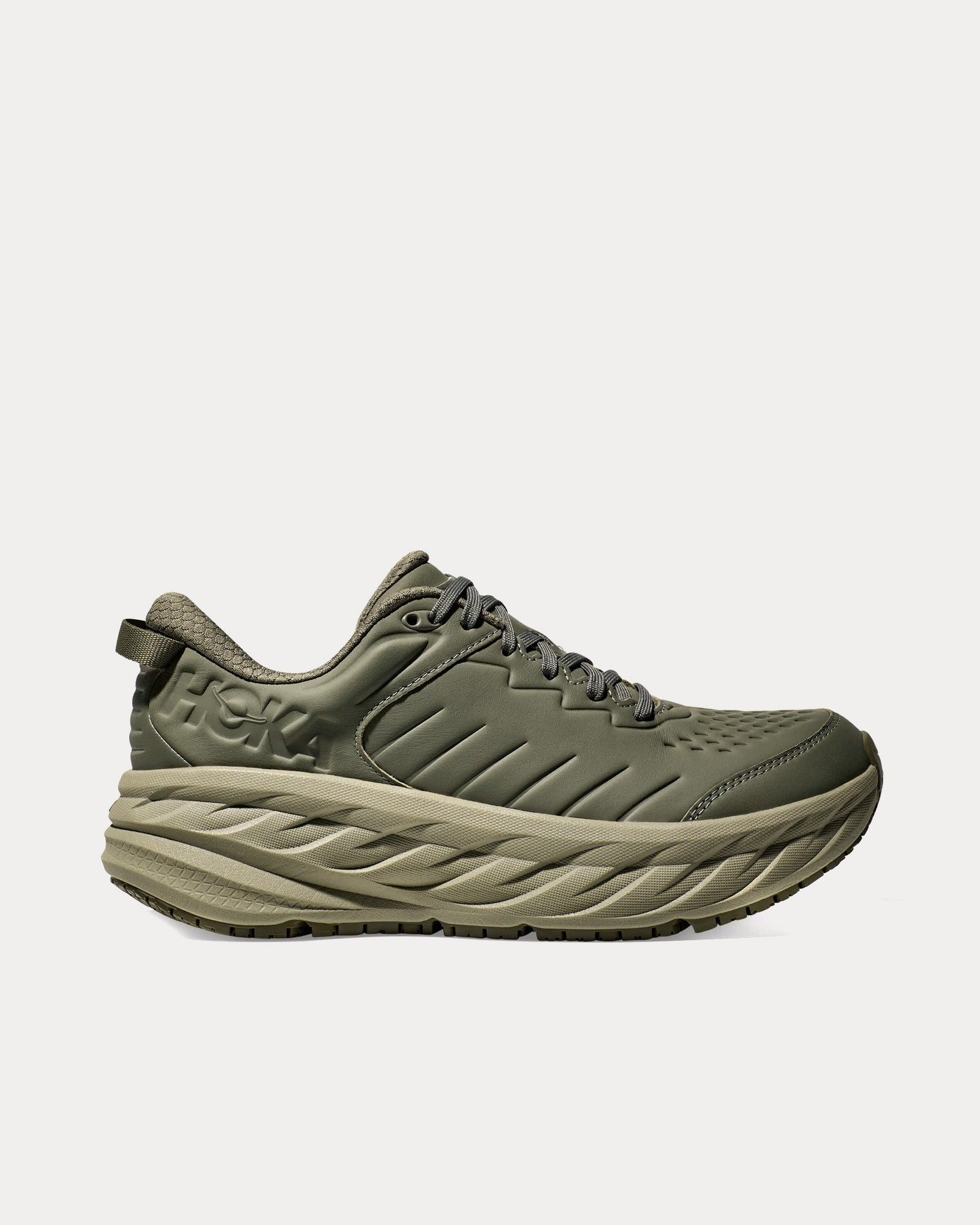 ☆HOKA☆ Men's Bondi SR Olive Haze Bali 1110520OZB 1110520-O HOKA Men's Bondi SR Olive Haze / Barley Running Shoes