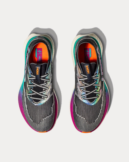 HOKA Cielo X1 Black / Electric Aqua Running Shoes - 2
