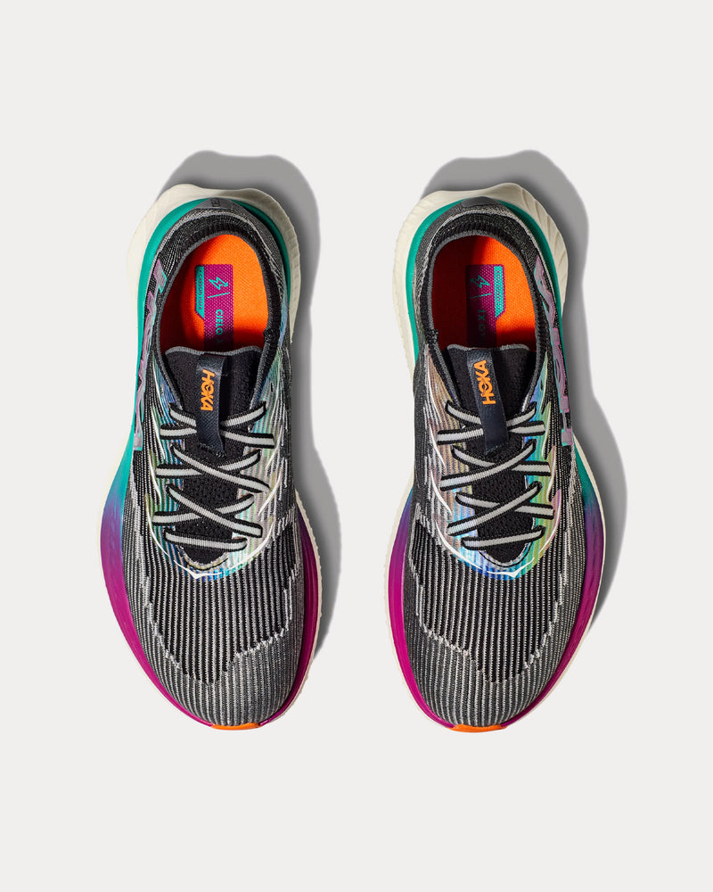 HOKA Cielo X1 Black / Electric Aqua Running Shoes - 2