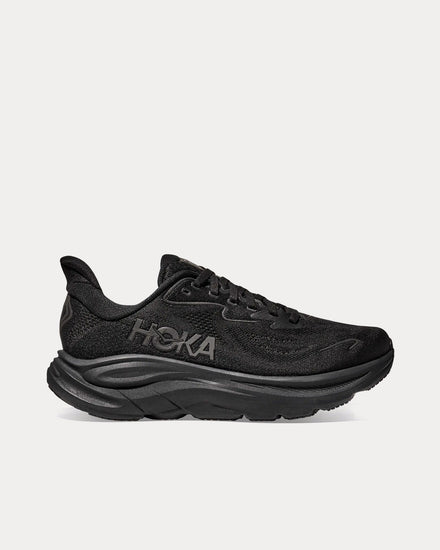HOKA Clifton 10 Black / Black Running Shoes - 1