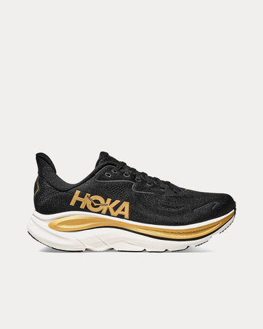 HOKA Clifton 10 Black / Gold Running Shoes