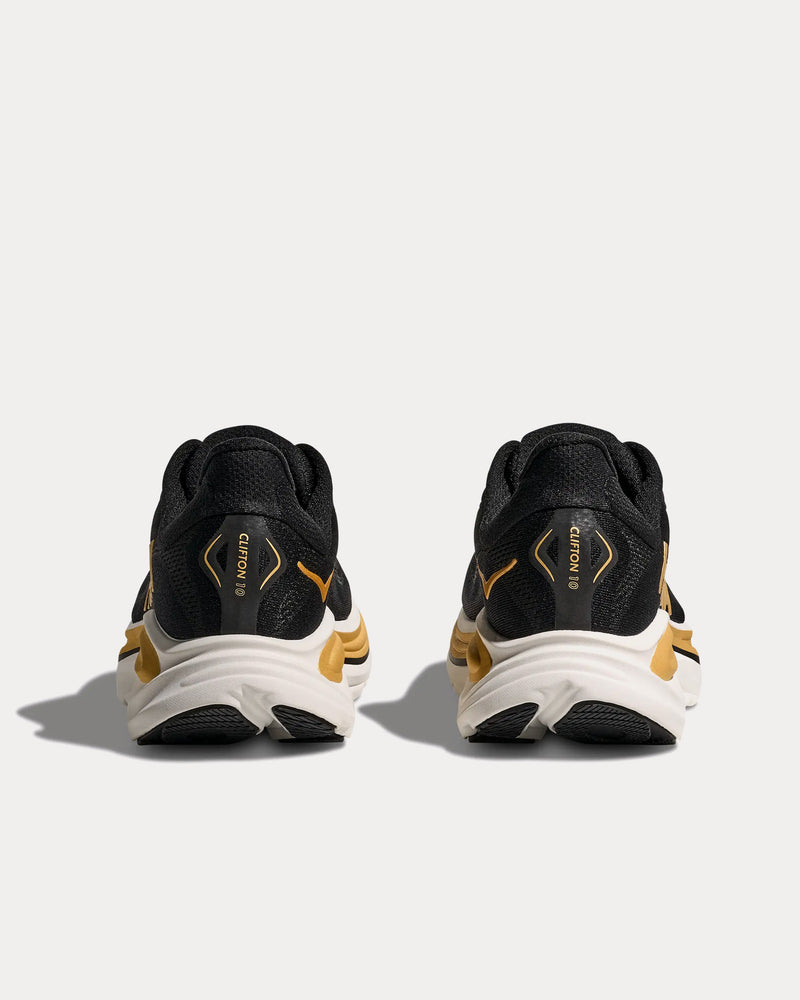 HOKA Clifton 10 Black / Gold Running Shoes - 4