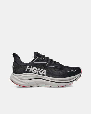 HOKA Clifton 10 Black / Silver Running Shoes