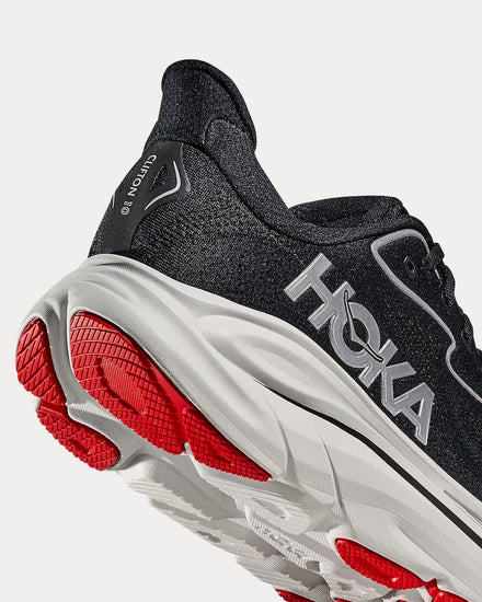 HOKA Clifton 10 Black / Silver Running Shoes - 5