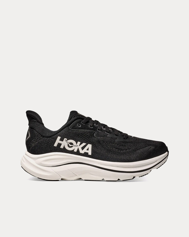 Hoka Clifton 10 Black / White Running Shoes - 1