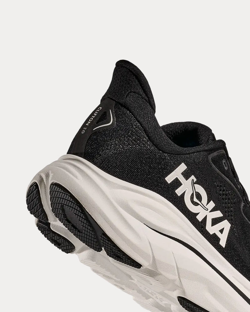 Hoka Clifton 10 Black / White Running Shoes - 4