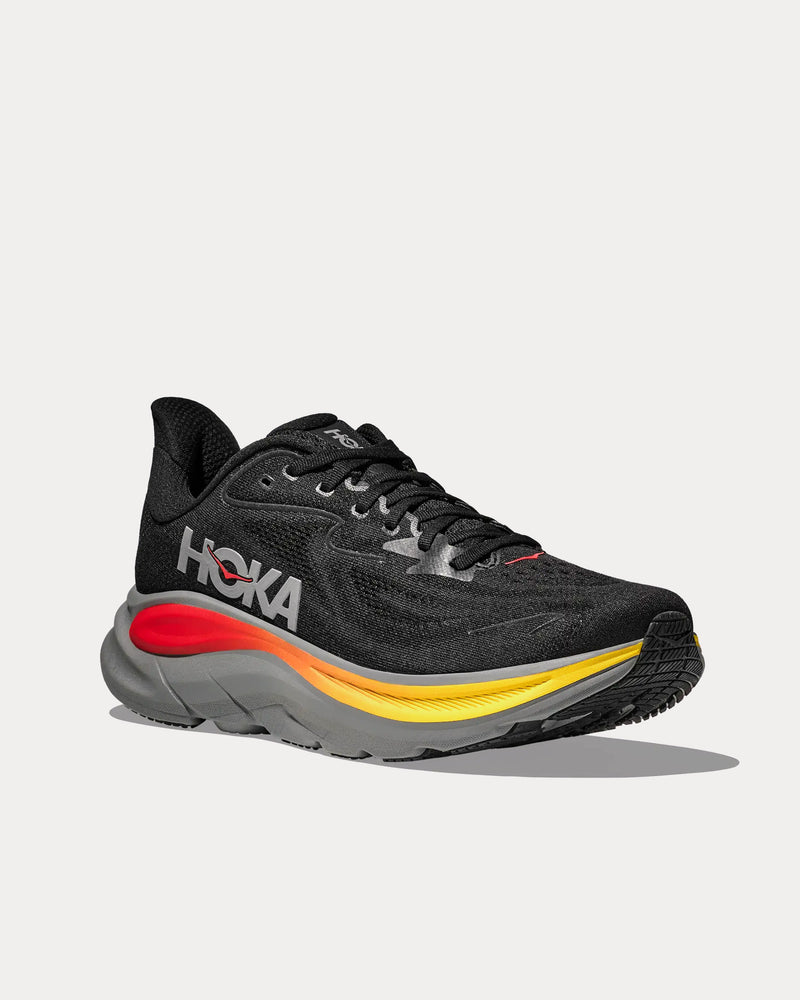 HOKA Men's Clifton 10 Black / Galactic Grey Running Shoes
