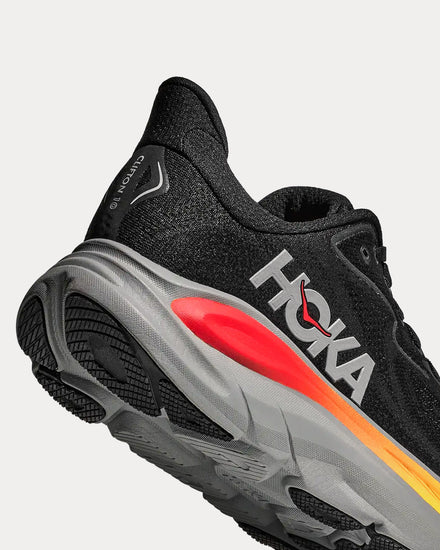 HOKA Clifton 10 Black / Galactic Grey Running Shoes - 5