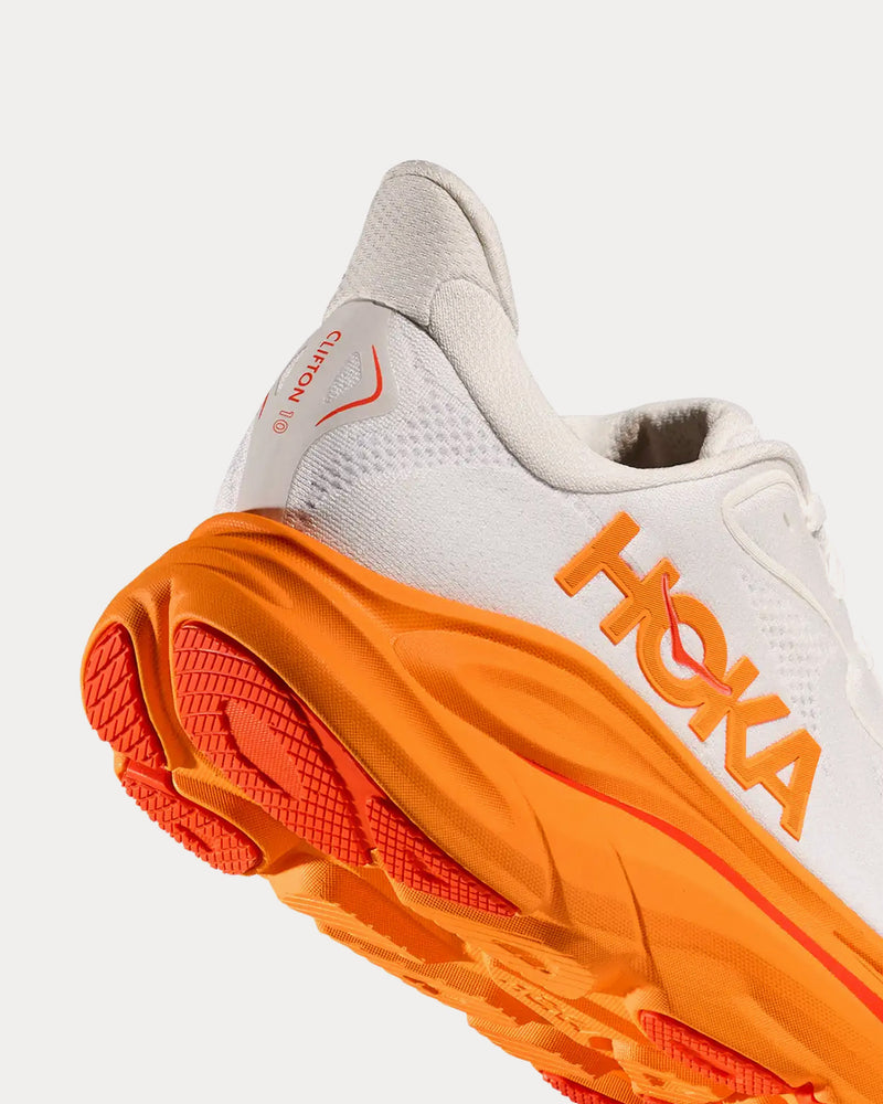 Hoka Clifton 10 Frost / Orange Zest Running Shoes - 4