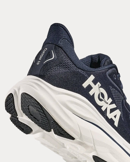 HOKA Clifton 10 Navy / White Running Shoes - 4