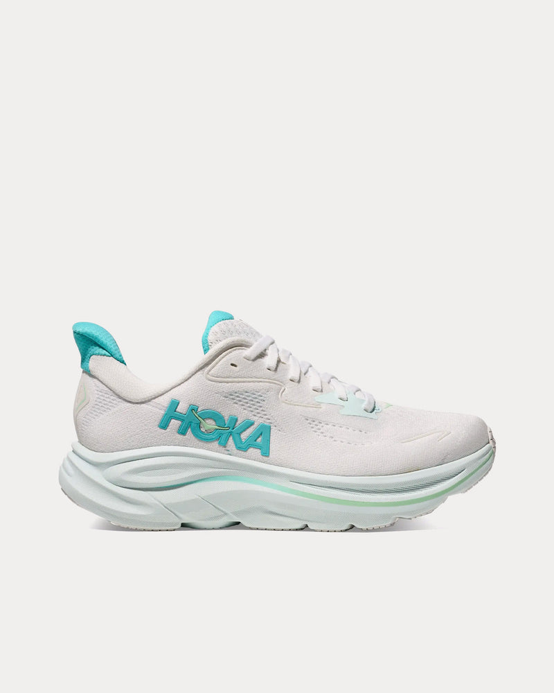 Hoka Clifton 10 White / Cielo Blue Running Shoes - 1