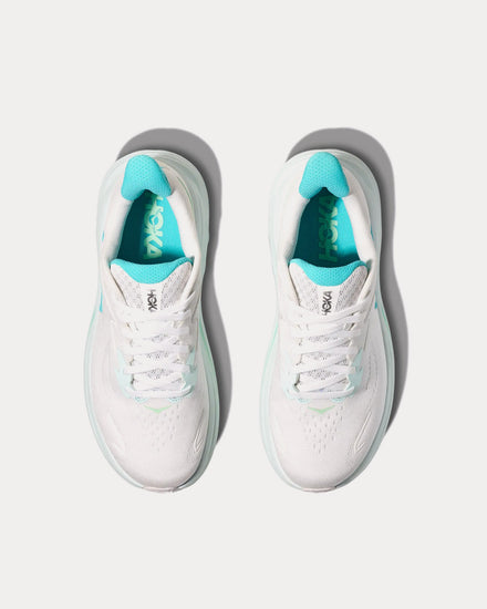 HOKA Clifton 10 White / Cielo Blue Running Shoes - 2