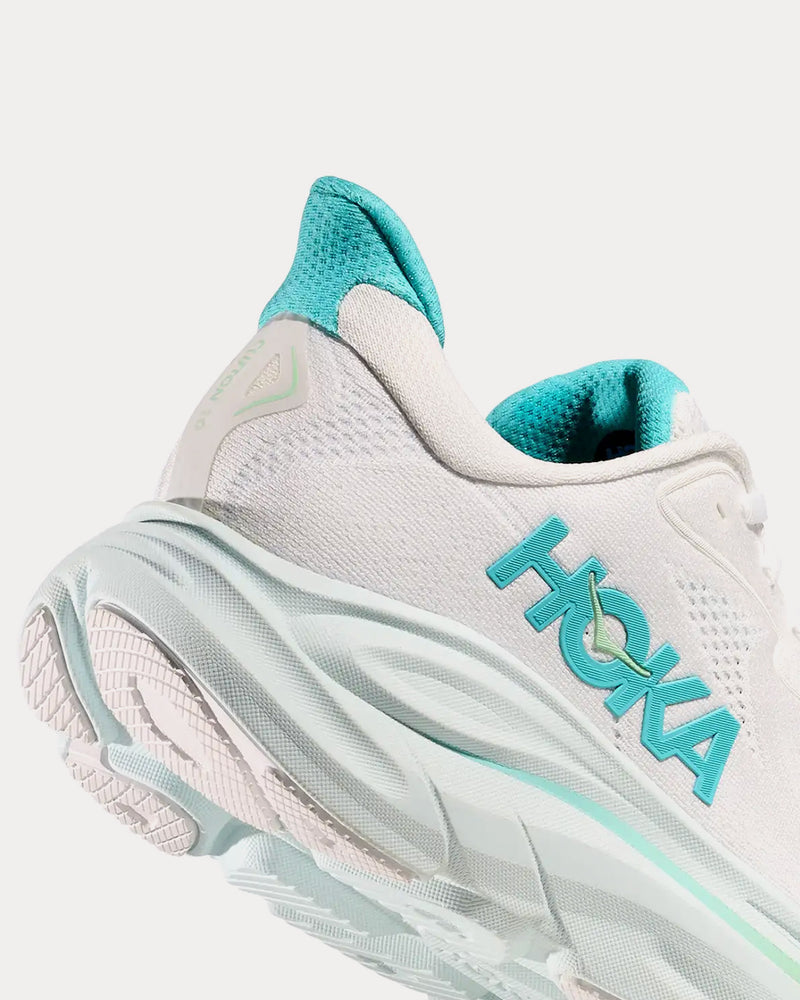 Hoka Clifton 10 White / Cielo Blue Running Shoes - 4