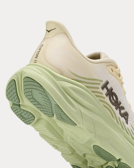 HOKA Clifton 11 Alabaster / Morning Dew Running Shoes - 6