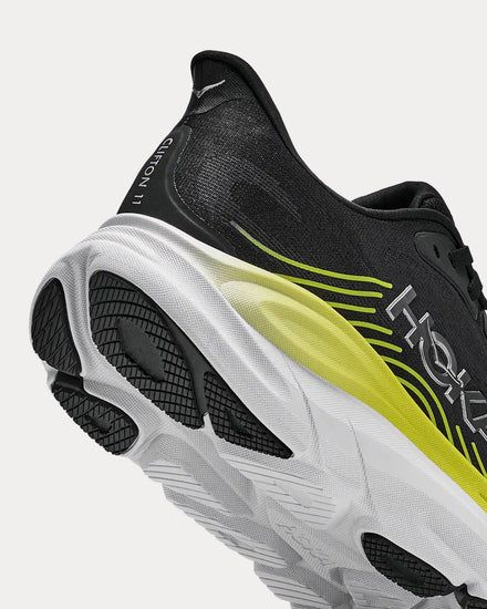 HOKA Clifton 11 Black / Cosmic Grey Running Shoes - 6