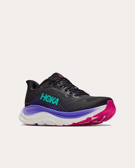 HOKA Clifton 11 Black / Neon Nebula Running Shoes - 3