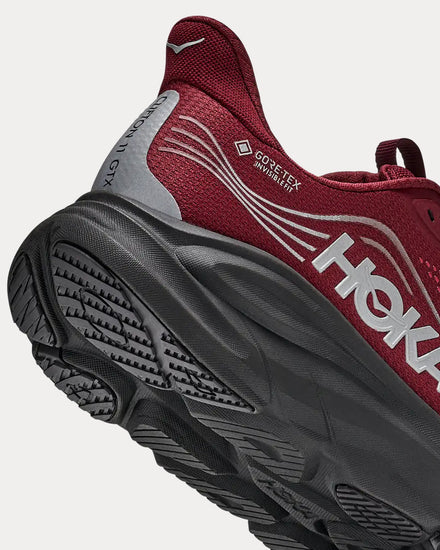 HOKA Clifton 11 GTX Varsity Burgundy / Carbon Black Running Shoes - 6