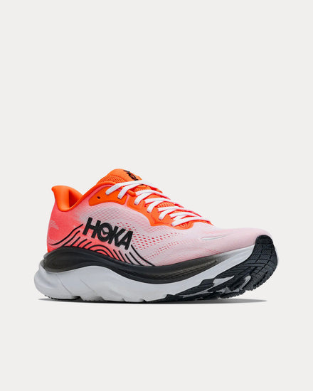 HOKA Clifton 11 Neon Tangerine / Frost Running Shoes - 3