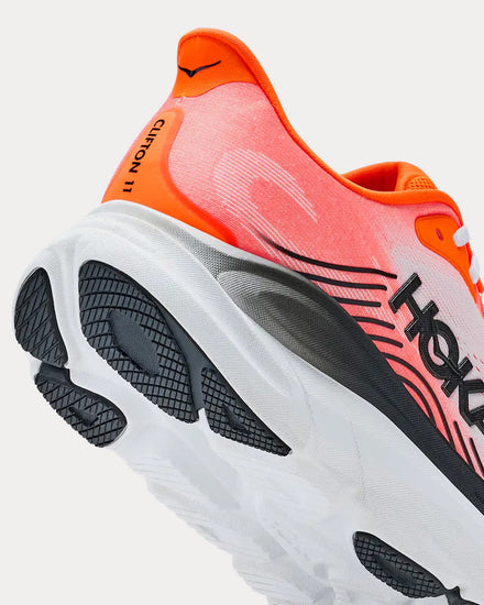 HOKA Clifton 11 Neon Tangerine / Frost Running Shoes - 6