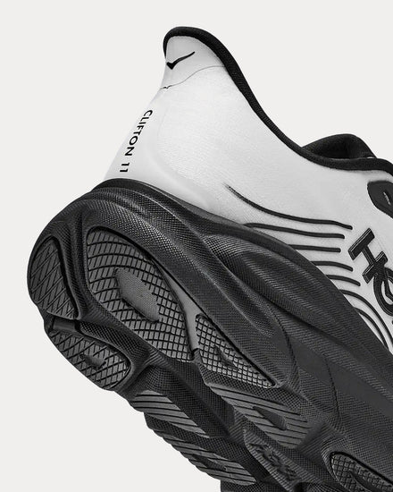 HOKA Clifton 11 White / Black Running Shoes - 6