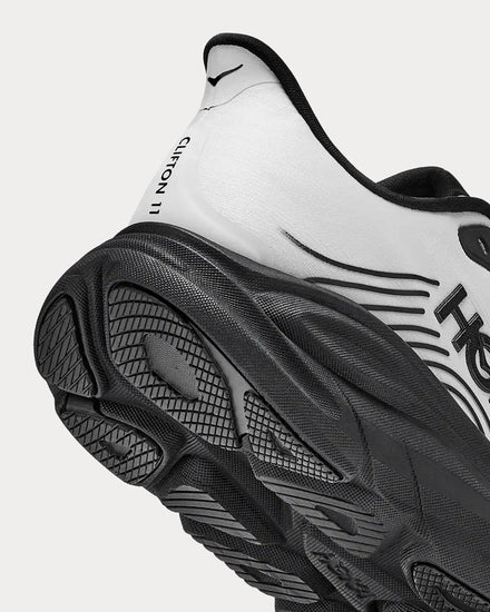 HOKA Clifton 11 White / Black Running Shoes - 6