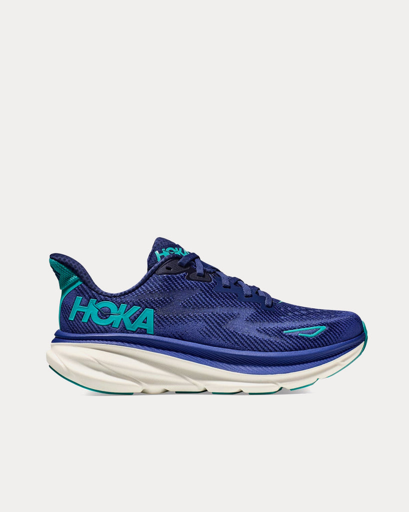 Hoka Clifton 9 Bellwether Blue / Evening Sky Running Shoes - Sneak in Peace