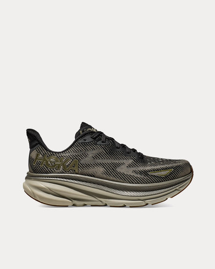 HOKA Clifton 9 Black / Slate Running Shoes - 1