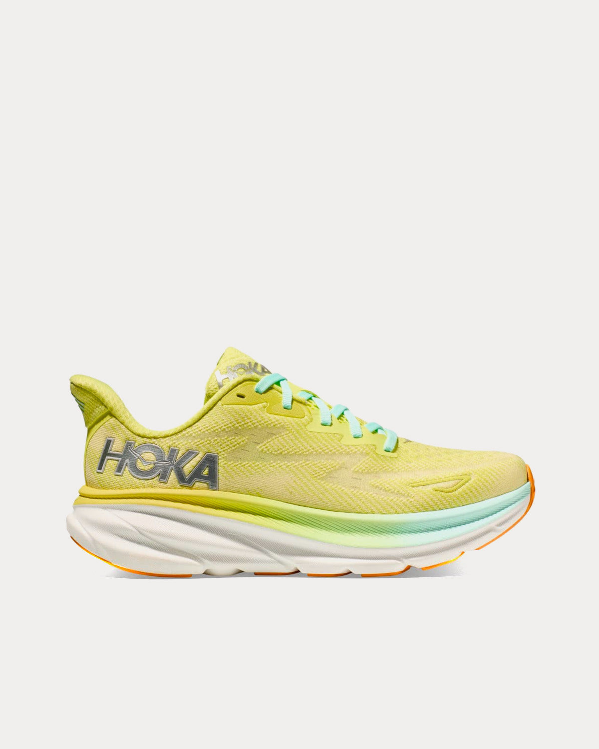 Hoka Clifton 9 Citrus Glow / Sunlit Ocean Running Shoes - Sneak in Peace