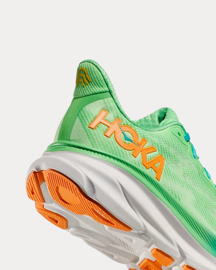 HOKA Clifton 9 Zest / Lime Glow Running Shoes - 3