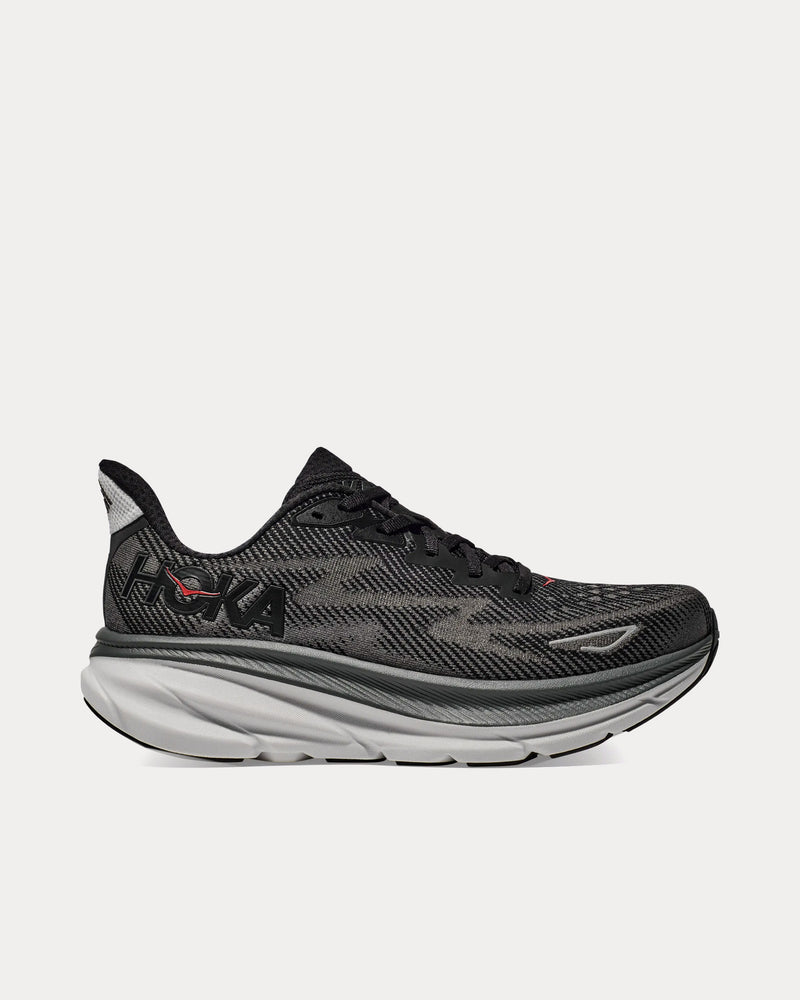 HOKA Men's Clifton 9 Black / Outer Orbit Running Shoes