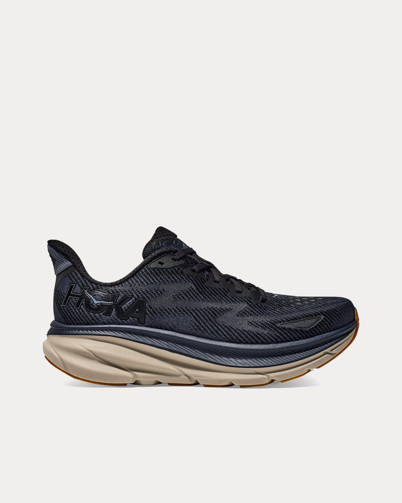 Hoka Clifton 9 Black / Varsity Navy Running Shoes - 1