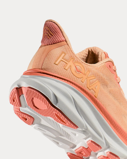 HOKA Clifton 9 Cantaloupe / White Running Shoes - 4